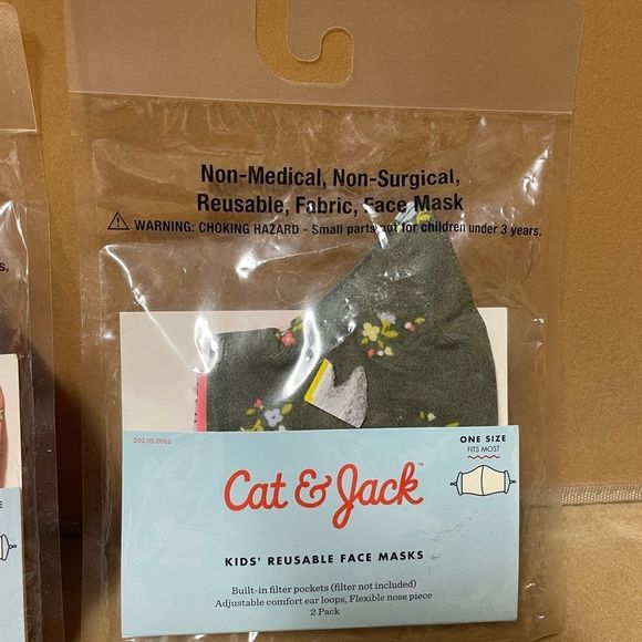 Printed mask 6 count Cat & Jack Kids Reusable Unisex - Picture 4 of 6